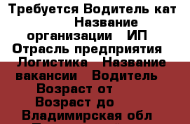 Требуется Водитель кат. BC › Название организации ­ ИП › Отрасль предприятия ­ Логистика › Название вакансии ­ Водитель › Возраст от ­ 30 › Возраст до ­ 45 - Владимирская обл., Петушинский р-н, Покров г. Работа » Вакансии   
